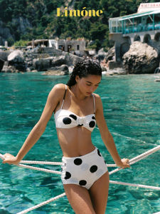 LIMONE | New Original Design Polka Dot Print Square Neck High Waist Bikini
