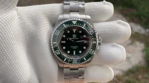 SD1964 STEELDIVE 1000M Waterproof 45.4MM Big Water Ghost Watch For Men Super BGW9 Blue Luminous Dive Watch with Valve