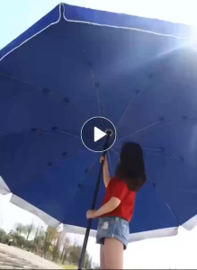 【In stock Lightning Shipping】2.2M BIG Outdoor parasol Umbrella UV Protection 99% Courtyard umbrella Made of Oxford cloth Watertight UV Coating sunscreen Round retractable umbrella Suitable for gardens outdoors vendors coffee shops flea markets