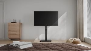 Removable TV stand floor mount for 32-75 inch display rotating vertical mounting trolley Mobile TV stand tray maximum load 250KG