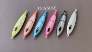 TEASER Quick-Dissolving Night Glow UV Fish Scale Pattern Iron Plate Lead Fish Dummy Lure Slow-Shaking Sea Fishing Lure Bait
