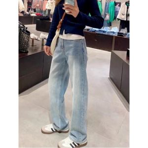 AIYITI | Slim High Waist Straight Cut Jeans for Plus Size