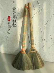 ไม้กวาดธรรมชาติพร้อมขนแปรงนุ่มสําหรับเครื่องมือทําความสะอาดบ้านสําหรับพื้นไม้ไม่ติดกับผมไม้กวาดเดี่ยว