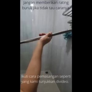 Tiang gantungan serbaguna tirai baju bisa disesuaikan bahan stainless