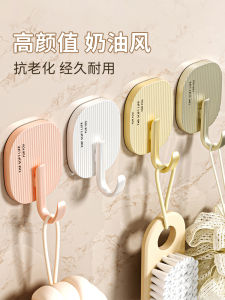 Luxury Lightweight Adhesive Wall Hooks No Drilling Strong Adhesive Traceless Kitchen Bathroom Door Back Weight Bearing Hooks