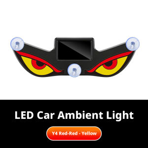 SEAMETAL | SEAMETAL Car Dynamic Expression Light Neon LED Solar Type-C Rechargeable Wireless Devils Eyes Light Smart Sensor Universal Fit