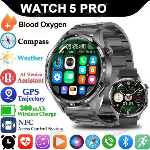 GPS NFC Smart Watch Men 360*360 AMOLED Screen Heart rate Bluetooth Calls IP68 Waterproof Man Sports Smartwatch 2025 For Android