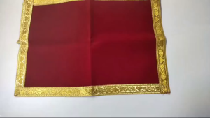 Small Pooja Mat Aasan Puja Aasan Decorative Cloth | Multipurpose Pooja Decorations (set of 4 pcs) Multicolour Aasan Mat