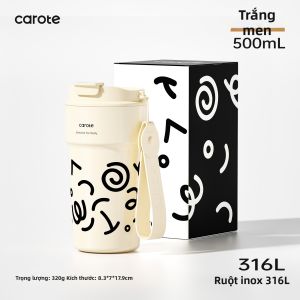CAROTE | Cốc Giữ Nhiệt Inox Có Ống Hút Nhỏ Gọn Tiện Lợi