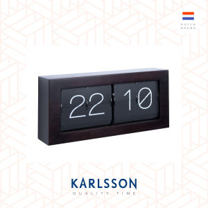 Karlsson Flip clock Boxed XL matt black (Table/Hanging)  [Ready Stock] Flip Clock Table clock Modern Luxury for Living Room Home Decor