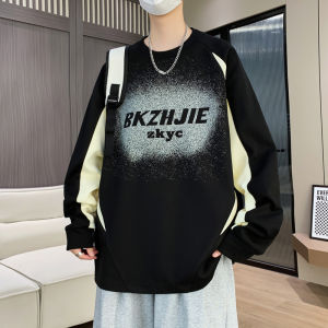 Cool round Neck Long Sleeve Sweatshirt for Boys Teens Fashionable Printed Casual Comfortable Polyester Blend Autumn Top