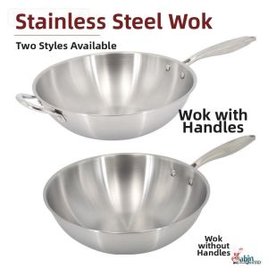 ABJN | German 304 Stainless Steel Non-stick Wok