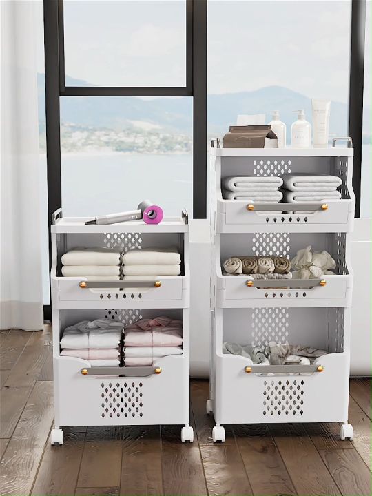 ️NEW ARRIVAL ️🚚Local Shipping🚚Foldable Storage Rack with Universal ...