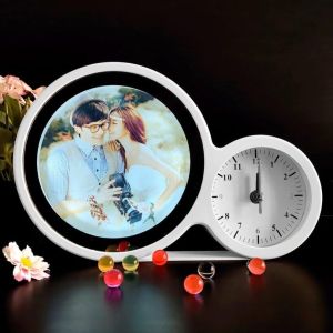 SEHARI JADI 4N1 jam Cermin mirror kaca magic ajaib frame foto lampu LED hadiah kado gift hampers custom ultah anniversary wisuda wedding kado valentine natal unik mewah lucu bentuk bulat love bunga flower