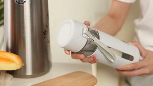 Double Layer Anti-Fall Glass+PP Bottle Bottles Glass Bottles With Filter Sports Tea Cups Bottle Outdoor Portable