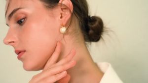 24k Saudi gold nasasangla pawnable earrings womens freshwater pearl engagement jewelry for moms gift