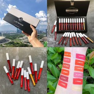 Matte Lip Glaze Set Gift Box Long-lasting Non-stick Cup Waterproof Affordable Lipstick for Students Color Boosting Normal Size