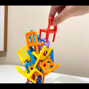 42Pcs Chair Stacking Toy Fun Balance Stacking Building Blocks Board Game For Kids/Adults/Friends Party Game Gift for Boy girls birthday Gift