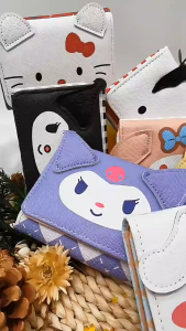 (SG Seller) Sanrio Cartoon Student Wallet Kids Girls Card Bag Short Money Clip Coin Purse Storage Bag Short Wallet Gift