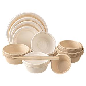 MEIDI | Disposable Food Grade Biodegradable Thickened Paper Bowls