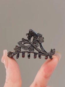 Elegant Water Diamond Butterfly Hair Clip Half Updo Hair Clip Womens New Back of Head Shark Clamp Hair Accessories