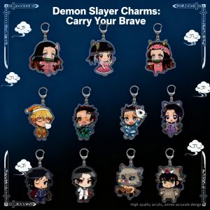 Bandai | Anime Demon Slayer Acrylic Keychain Tanjiro Kamado Nezuko Zenitsu Inosuke Hashira Pendant Cosplay Gift for Fans Collection