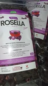 Teh Bunga Rosella Ungu Isi 100 gr Premium Quality - Teh Rosella Ungu Kering 100% Original - Teh Bunga Rosella Ungu Curah