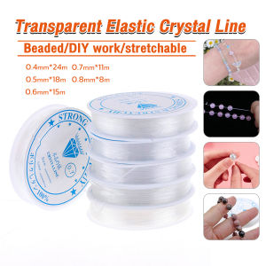 Transparent Elastic Beading Cord String Crystal Thread Nylon Thread Rope For Beaded Lanyard Stretch String Bracelet DIY Strong Stretch