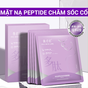 Hộp 5 Miếng Mặt Nạ Dưỡng Da Vùng Cổ VNO SKIN CARE Chiết Xuất Peptide Trái Cây – Làm Giảm Nếp Nhăn Vùng Cổ Dưỡng Sáng Da Làm Da Săn Chắc