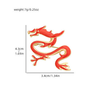 Dragon Year New Arrival Black Dragon Brooch Tide Retro All-Matching Graceful Men Suit Domineering Pin Niche Style Badge Ornament