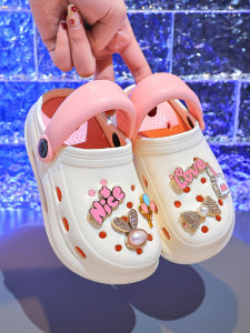 Childrens EVA Slippers Soft Bottom Anti-Slip Hole Hole Shoes Summer Indoor Outdoor Wear Princess Style Kids Parent-Child Slippers