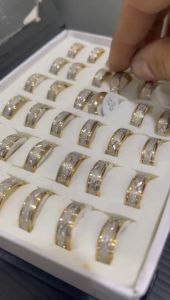 Cincin Titanium Stainless Steel 216L Cincin Pria Cincin Wanita Cincin Couple Rgg / Dunia Gelang