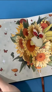Handmade Sunflower Pop-Up Notebook Perfect Gift for Women