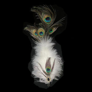 Peacock Feather Hair Accessories Ethnic Stage Performance Show Exaggerated Super Fairy 61 Kids Bird Three-Dimensional Headdress Barrettes