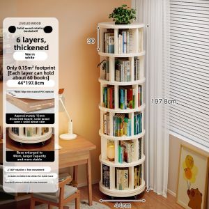 KAIPAQI | 360 Degree Rotatable Narrow Mobile Bookshelf Shelving Unit