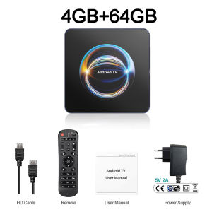 Android 16.0 TV Box 4K HD Streaming Media Player WiFi BT5.0 IPTV Support Google YouTube Netflix Smart Home Theater Set Top Box