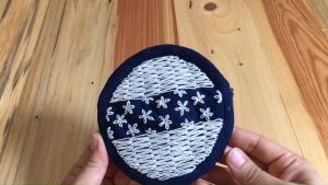 กระเป๋าเหรียญ กระเป๋าใส่เหรียญ กระเป๋าผ้าฝ้าย ด้นมือทั้งสองด้าน หน้า-หลัง งานน่ารักมาก ๆ