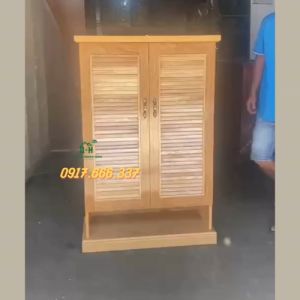 Tủ giày dép gỗ sồi ghép 2 cánh cao cấp hàng đặt giao tận nơi HCM