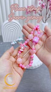 SANRIO CUBE PREMIUM Lanyard Tali Gantungan Gelang Strap HP Phone Charm Handphone Device Kamera Handmade Macaron Candy Lanyard Full Warna Korean Style Estetik Bracelet Beads Hello Kitty Cinnamoroll Pompompurin My Melody Kuromi Pochacco Kirby Pooh Piglet