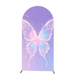 Dreamy Fairy Wing Arched Background CoversButterfly Arch Backdropfor Girls 1st Birthday Party Baby ShowerWedding Booth Decor