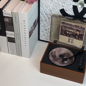 【Vktech】Retro CD Player Rechargeable Support CD BT USB 3.5mm AUX Wireless Speaker Bluetooth-Compatible 5.0 Home Sound Home Decor