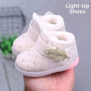 Illuminated Soft Bottom Warm Walking Shoes