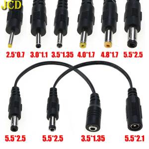 DC 5.5*2.1mm To 2.5*0.7 3.0*1.1 3.5*1.35 4.0*1.7 4.8*1.7 5.5*2.5 Connector Male To Female DC Power Adapter Cable Extension Cord
