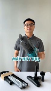 Máy hút bụi cầm tay không dây Total 0.5L lực hút siêu mạnh 9000PA máy hút bụi giường nệm xe ô tô gia đình dùng pin Lithium kèm vòi hút và chổi quét