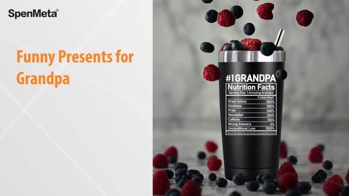 SpenMeta Grandpa Gifts - Gift for Grandpa from Grandchildren - Christmas, Birthday Present Idea for Grandpa - Grandfather Fathers Day Gift, 20oz Vacuum Insulation Grandpa Tumbler