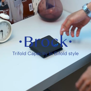 Wallts BROCK Dompet Lipat Pria Faux Leather Kulit Hitam Men Wallet