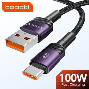 Toocki | Toocki 6A USB Type C Cable for Xiaomi POCO Samsung Huawei 100W Fast Charging Charger USB C Data Cord TypeC Cable for Realme OPPO
