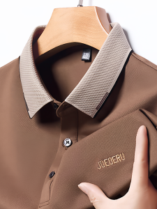 Áo Thun Nam Cổ Polo Tay Ngắn Mùa Hè Màu Trơn Rộng Rãi Mỏng Thoáng Khí Thoải Mái Thường Ngày Polyester Polyester Spandex