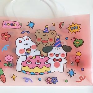 Tas PVC Kantong Hampers Hadiah Paper Bags Lucu Motif Kartun Aesthetic