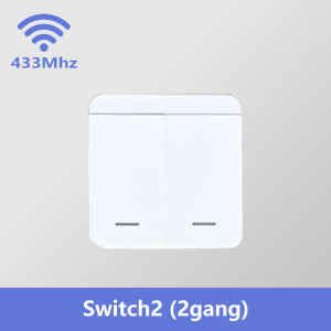 433MHz Wireless Smart Light Switch Remote Control Mini Receiver Relay Module 1/2/3 Gang Wall Panel Switch for LED Lamps DIY Home